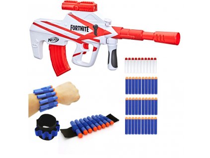 Nerf Fortnite  B-AR AUG + vesta + 30 šípů + páska na ruku