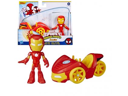 Marvel Spidey a jeho úžasní přátelé Figurka Iron Man + auto F3922
