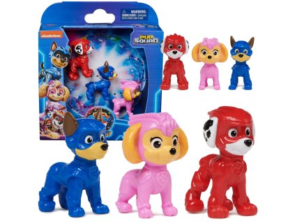 PAW Patrol The Movie 2 Malá sada 3 figurek Psi Skye Chase Marshall štěňata