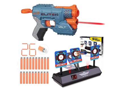 Nerf Elite 2.0 Volt SD-1 E9952 + elektronický terč 3 cíle +20 šípy Accu
