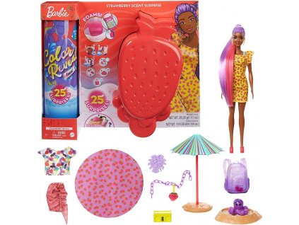 Panenka Barbie Color Reveal Pěna s vůní jahod 25 překvapení GTR91-GTN18