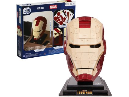 Puzzle 4D Build Marvel maska Iron Mana model 3D k sestavení