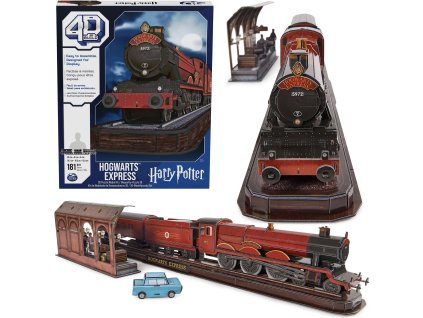 Puzzle 4D Postavte Harry Potter Bradavický expres model 3D k sestavení