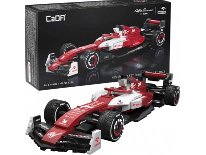 Stavební bloky CaDA závodní auto červené závodní auto Alfa Romeo F1 Team ORLEN C42 Formule 1 vozidlo auto 271 prvků