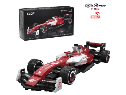 Stavební bloky CaDA závodní auto červené závodní auto Alfa Romeo F1 Team ORLEN C42 Formule 1 vozidlo auto 271 prvků