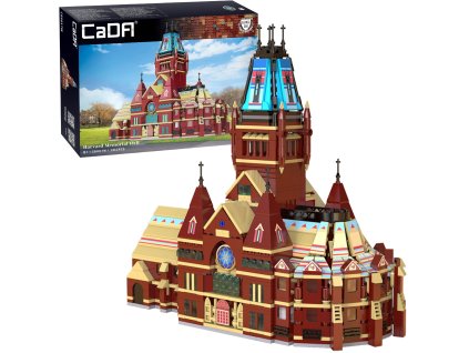 Stavební bloky CaDA Harvard Memorial Hall Building School University 1411 prvků