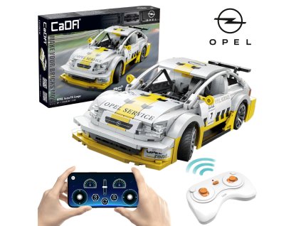 Stavební bloky CaDA Dálkově ovládané sportovní auto bílé Opel Astra V8 Coupe RC závodní auto Dual Mode 330 prvků