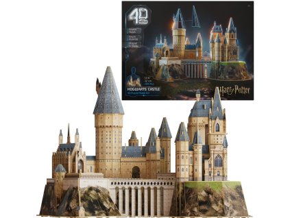 4D puzzle Postavte si 3D model bradavického hradu Harryho Pottera a sestavte jej