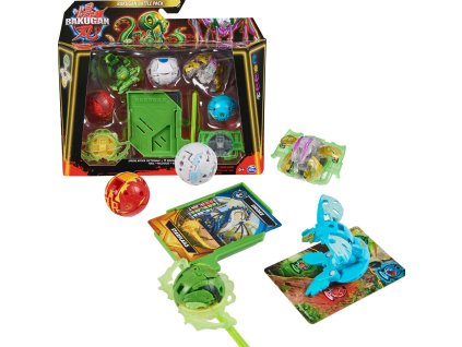 Strategická hra Bakugan Battle Pack + figurky speciálního útoku Octogan Special Attack Spidra