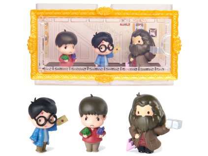 Harry Potter Micro Magical Moments sada figurek Harry, Hagrid, Dudley + příslušenství