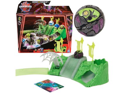 Bakugan Training Set + figurka hmyzího klanu Spidra Zelená strategická hra