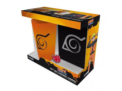 Dárková sada Naruto Shippuden - sklenice, zápisník, odznak