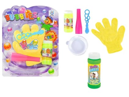 MAGIC CATCHABLE BUBBLE SET PRO DĚTI FOUKÁCÍ BUBLINY ODKAZOVÁNÍ ÚCHYTKY ZÁBAVA CHLAPACÍ RUKAVICE