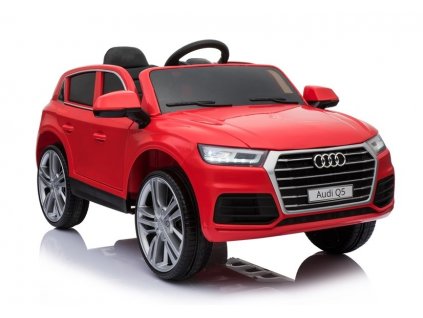 Audi Q5 Red - Electric Ride On Car - Gumová kola Kožená sedadla 2,4G Remote