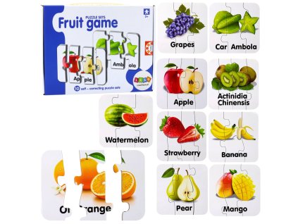 Vzdělávací puzzle ovoce puzzle 10 připojení