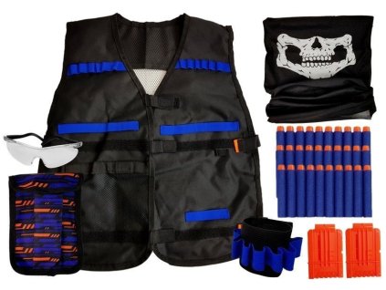 Outfit Commando Set Převlek Kostým pro dítě Náboje Brýle Šátek Vesta
