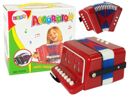 Akordeonový nástroj pro malé muzikanty červený