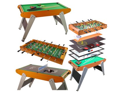 Mobilní hrací stůl 8v1 Ping Pong Kulečník Bowling Hokej