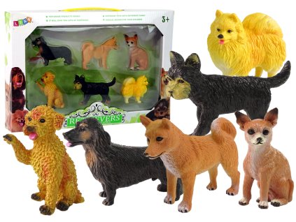 Sada 6 figurek čistokrevných psů Slavný pes světa