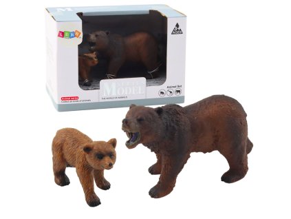 Sada 2 figurek Medvěd hnědý s mládětem série Forest Animals