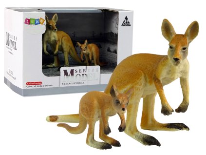 Sada 2 figurek Klokan s mládětem série Animals of the World