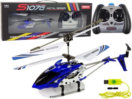 Vrtulník SYMA S107G + Dálkové ovládání + Nabíjecí baterie Modrá