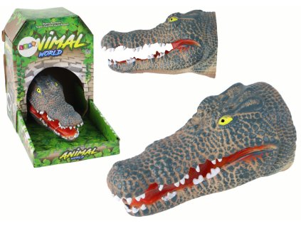 Krokodýl Ruční loutka Šedá