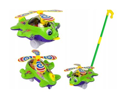 Letadlo Pusher Bell Stick Pilot Green