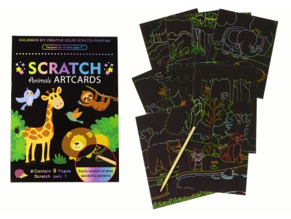 Scratch omalovánky pro děti ZOO Zvířata