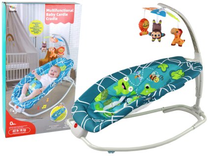 Bouncer Rocker 2v1 Dětská houpací sedačka Sounds Frog