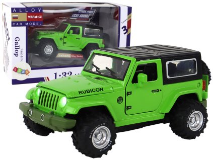 Terénní autobaterie poháněný třecím pohonem kovový zelený 1:32