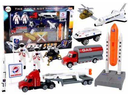 Sada figurek Space Truck Rocket 15 El.