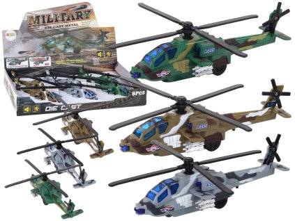 Vojenská helikoptéra Vojenská helikoptéra Hliníková mix zvuková světla