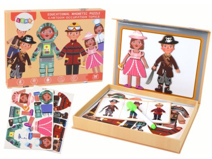 Sada magnetických hlavolamů téma kreslená postavička