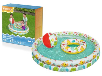 Sada: nafukovací bazének 3v1 míč, kruh 122 x 20 cm Bestway 51124