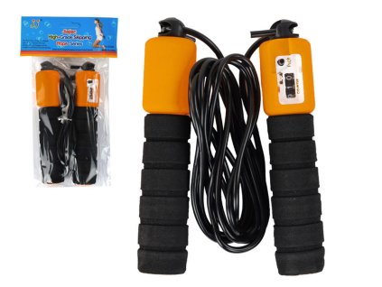 Švihadlo Černožluté s počítadlem 280 cm Fitness úprava