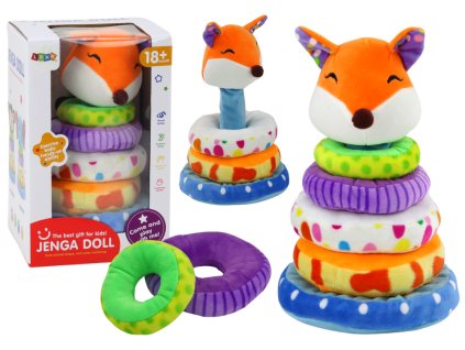 Plyšová pyramida Fox Vzdělávací maskot barevný 27 cm