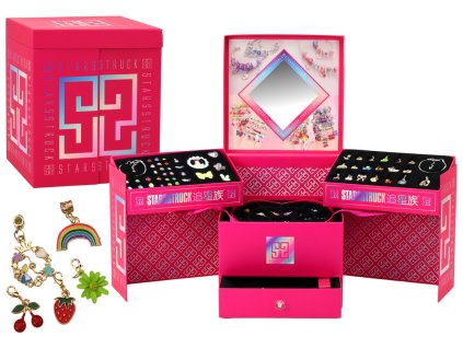 ﻿Krabička s přívěsky na sadu korálků na výrobu šperků 1267 kusů.