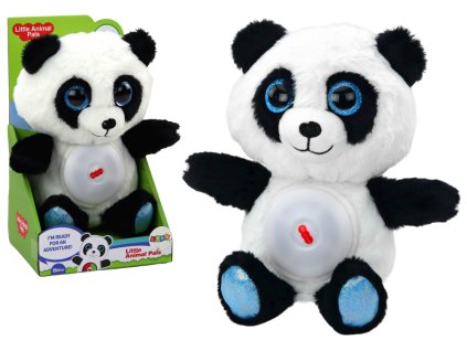 Uspávací lampička Panda Medvídek Ukolébavky Maskot plyšové hračky 30 cm