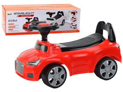 Jízda do auta s opěradlem QX-3396 Úložný box na klakson červený