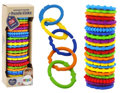 Barevné smyslové náramky pro miminka, 24 kusů