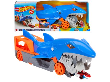 Hot Wheels City sada Žralok Transportér + auto