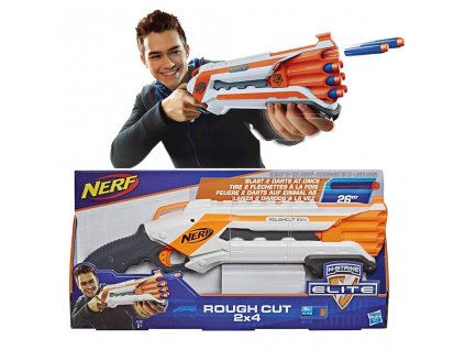 Spouštěcí zařízení Nerf N-Strike Elite Rough Cut 2X4 A1691 + 10 vaflových šipek