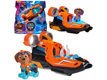 PAW Patrol The Movie 2 Set figurka Zuma vznášedlo oranžového světla vozidla