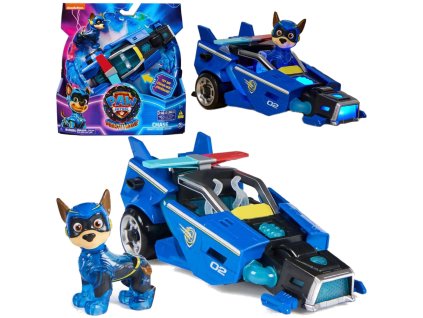 PAW Patrol The Movie 2 Set figurka Chase Dog se zvukem modrého křižníku