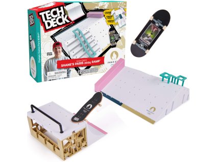 Sada hmatníku Tech Deck Shane's Ramp + barevný sběratelský skateboard Paris 2024