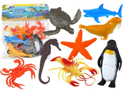 Sada 10 figurek podmořských zvířat