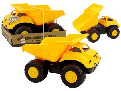Sklápěč žlutý Stavební vozidlo Nákladní automobil Přívěs Velký automobil