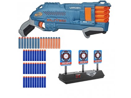 Nerf Elite 2.0 Warden DB-8 Blaster E9959 + Elektronický terč + 30 šipek