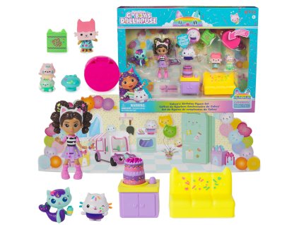 Gábinin kouzelný domek Domeček pro panenky Narozeniny Cakey Cat Gábinin kouzelný domek set figurky + příslušenství
